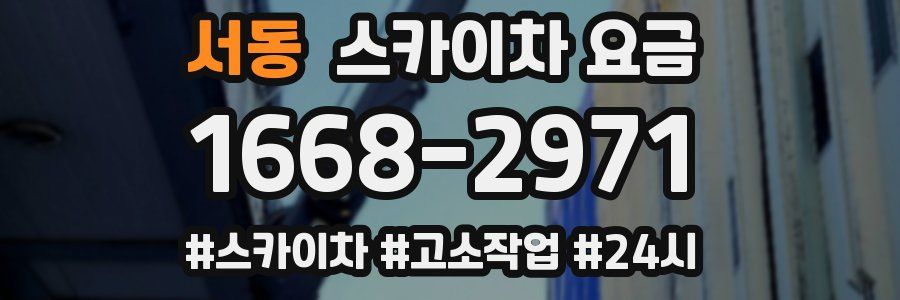 서동 스카이차 요금