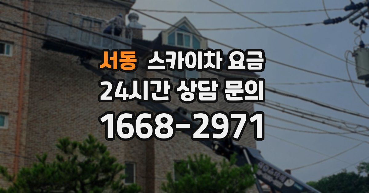 서동 스카이차 요금