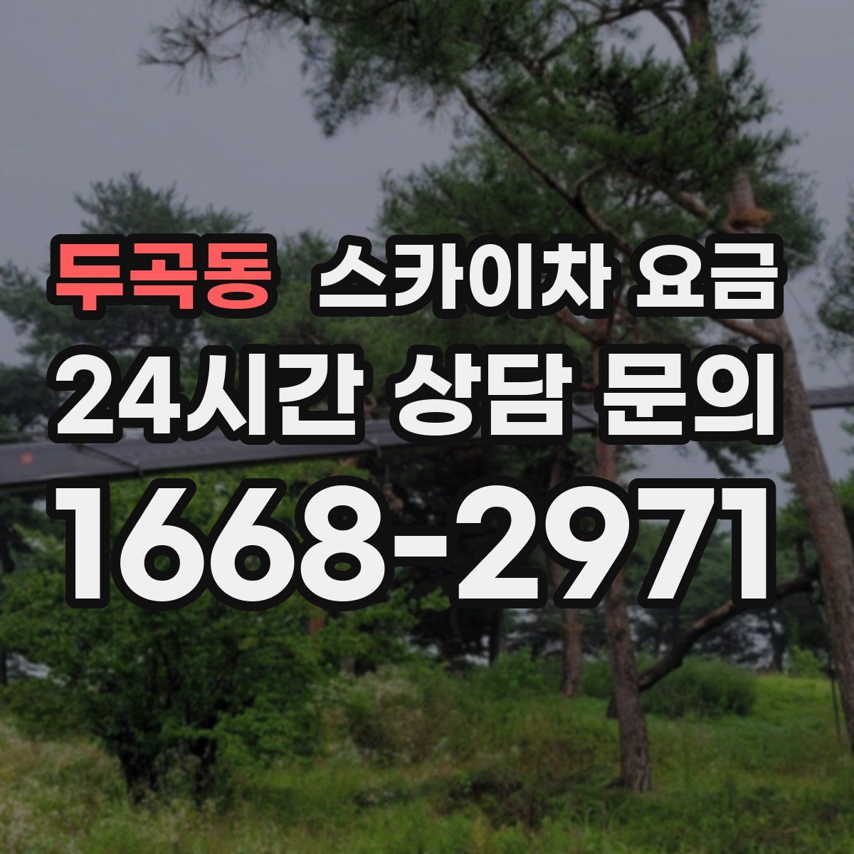 두곡동 스카이차 요금
