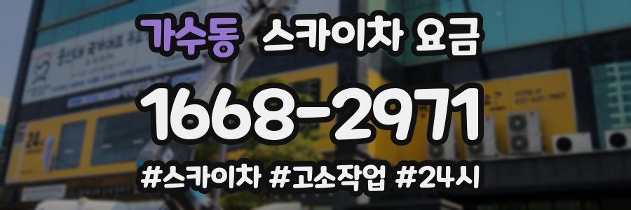 가수동 스카이차 요금