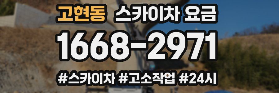 고현동 스카이차 요금