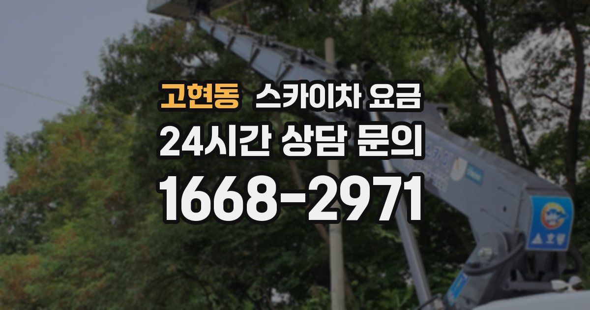 고현동 스카이차 요금
