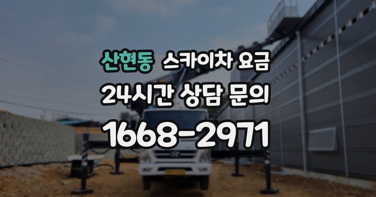 산현동 스카이차 요금