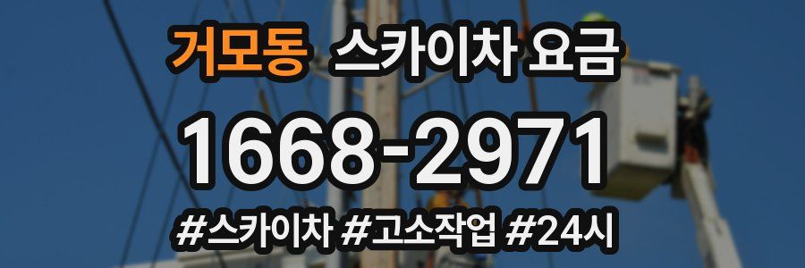 거모동 스카이차 요금