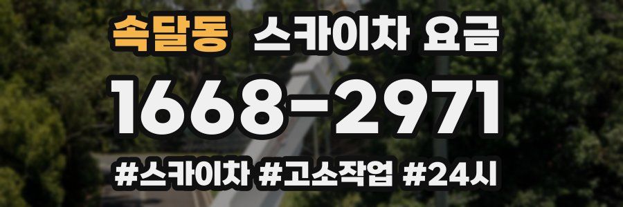 속달동 스카이차 요금