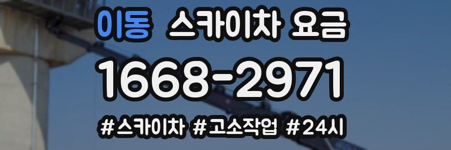 이동 스카이차 요금