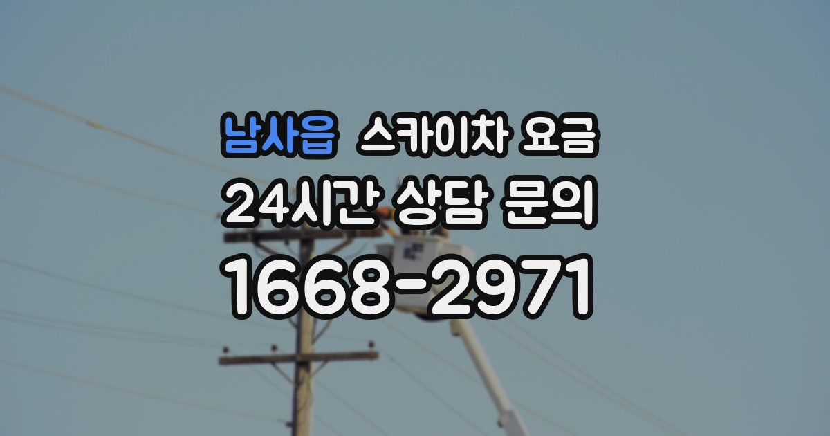남사읍 스카이차 요금