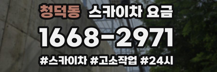청덕동 스카이차 요금