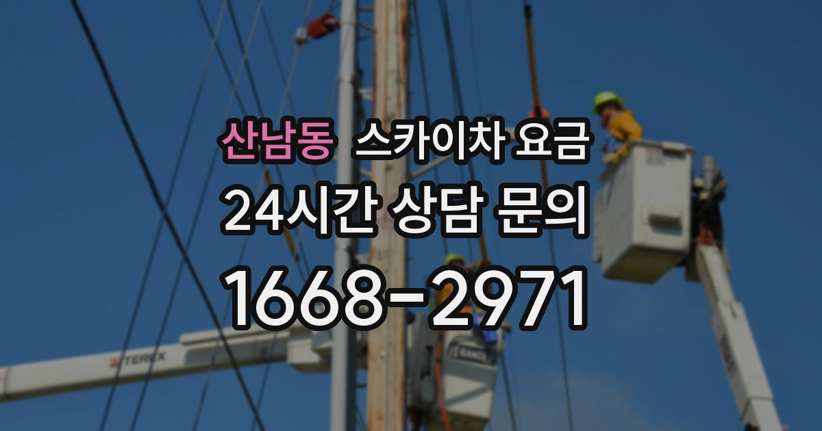 산남동 스카이차 요금
