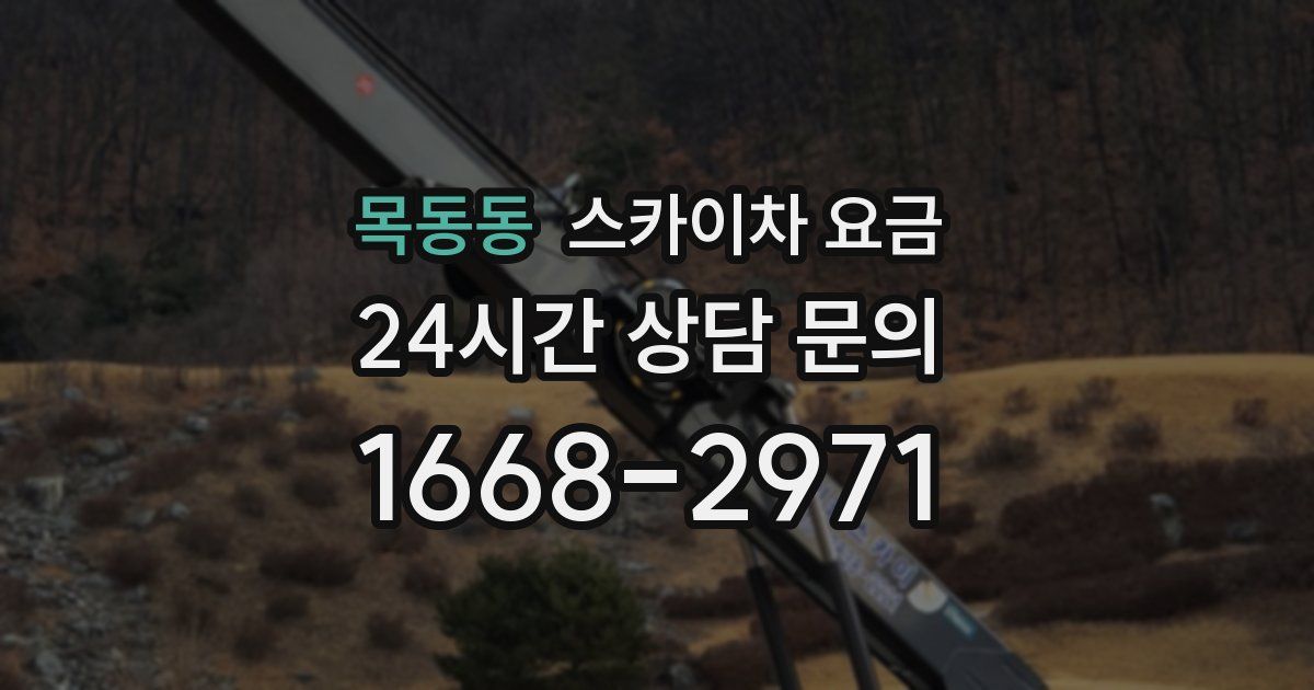 목동동 스카이차 요금