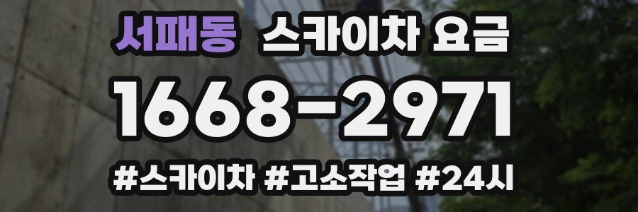 서패동 스카이차 요금