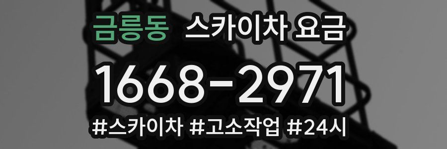 금릉동 스카이차 요금
