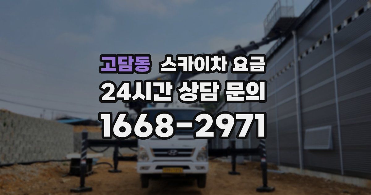 고담동 스카이차 요금