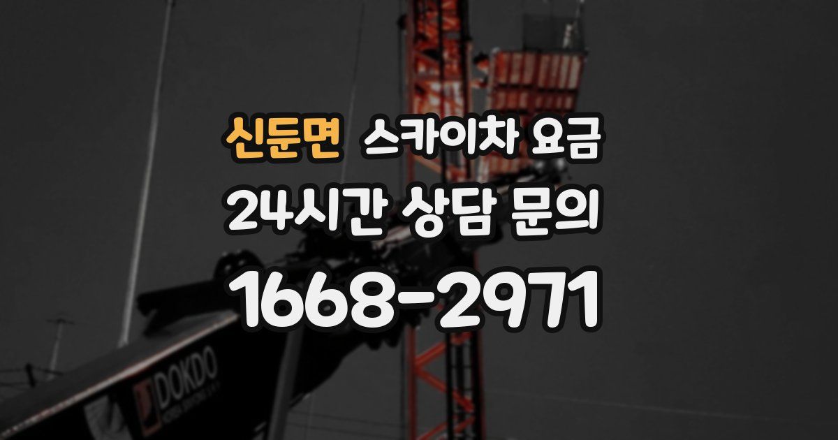 신둔면 스카이차 요금