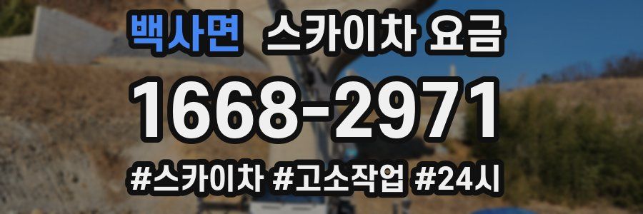 백사면 스카이차 요금