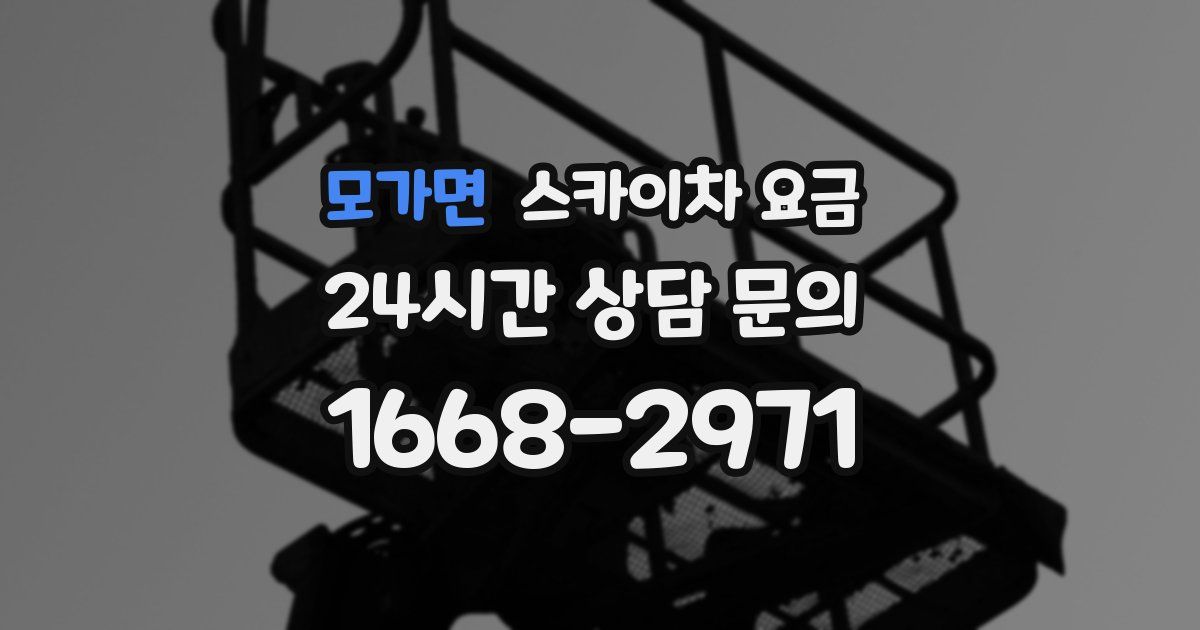 모가면 스카이차 요금