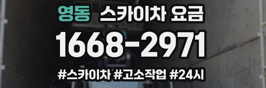 영동 스카이차 요금