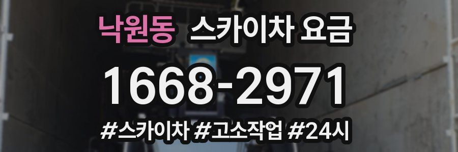 낙원동 스카이차 요금