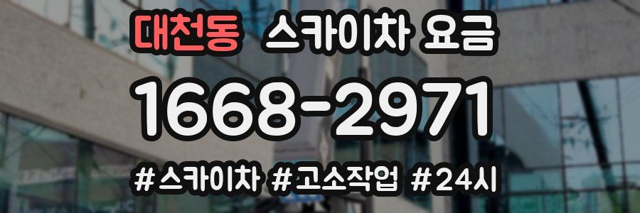 대천동 스카이차 요금