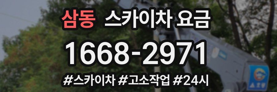 삼동 스카이차 요금