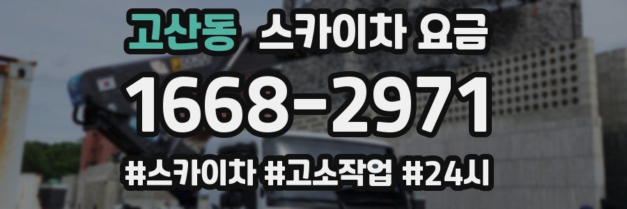 고산동 스카이차 요금