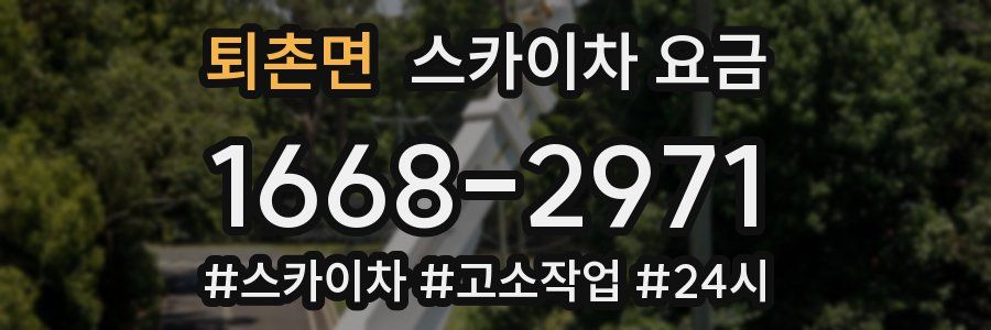 퇴촌면 스카이차 요금
