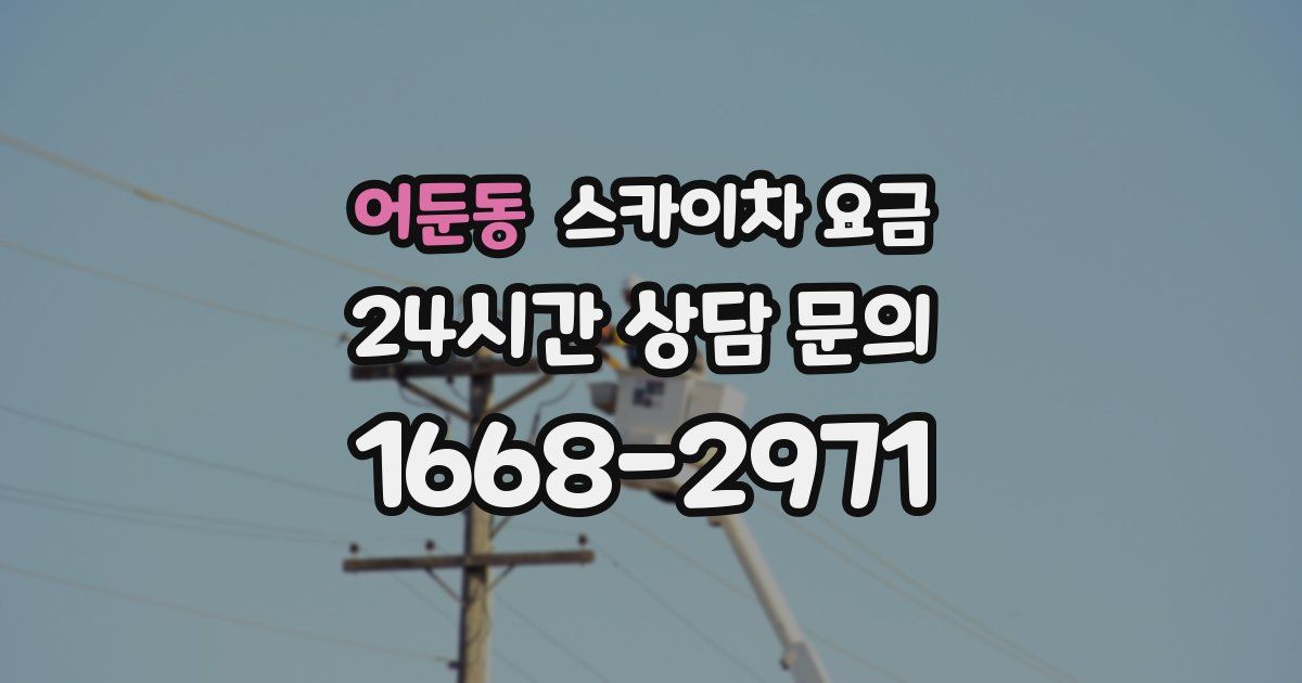 어둔동 스카이차 요금