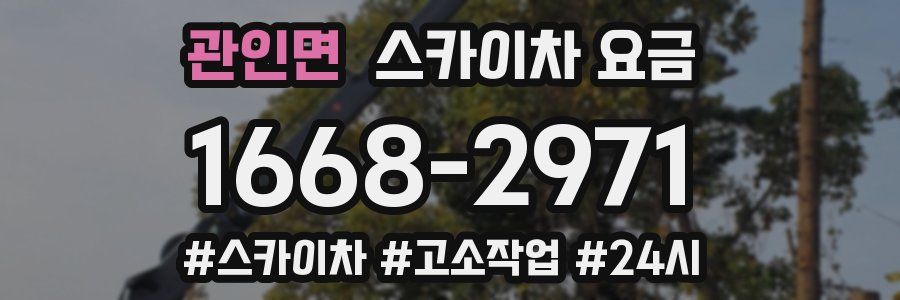 관인면 스카이차 요금