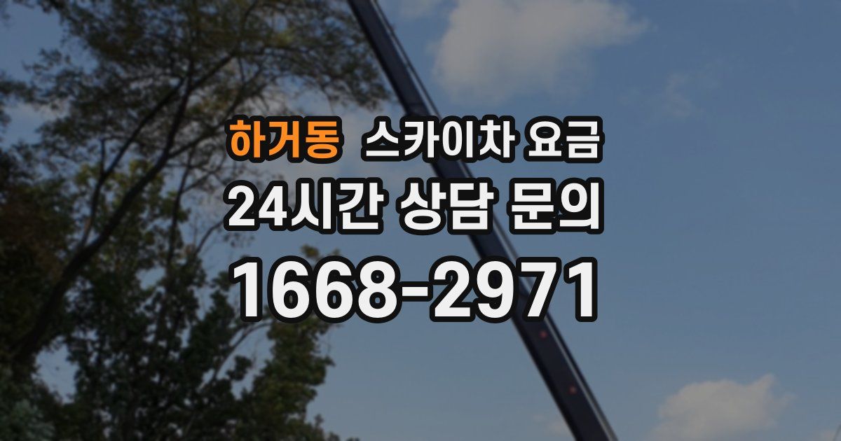 하거동 스카이차 요금
