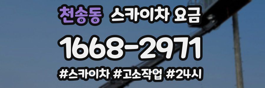 천송동 스카이차 요금