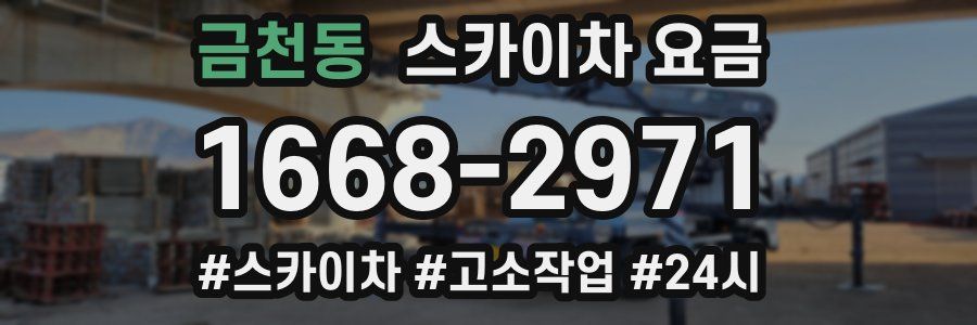 금천동 스카이차 요금