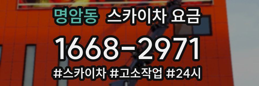 명암동 스카이차 요금