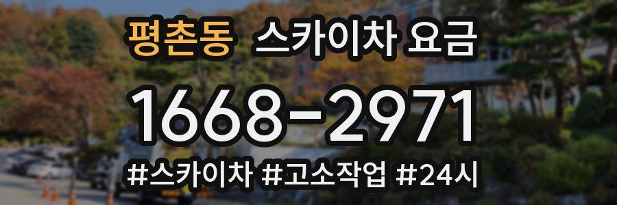 평촌동 스카이차 요금