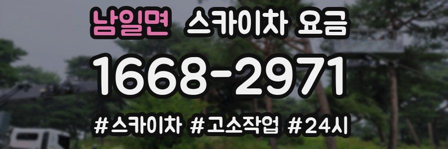 남일면 스카이차 요금