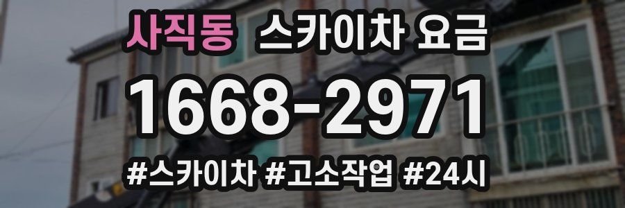 사직동 스카이차 요금