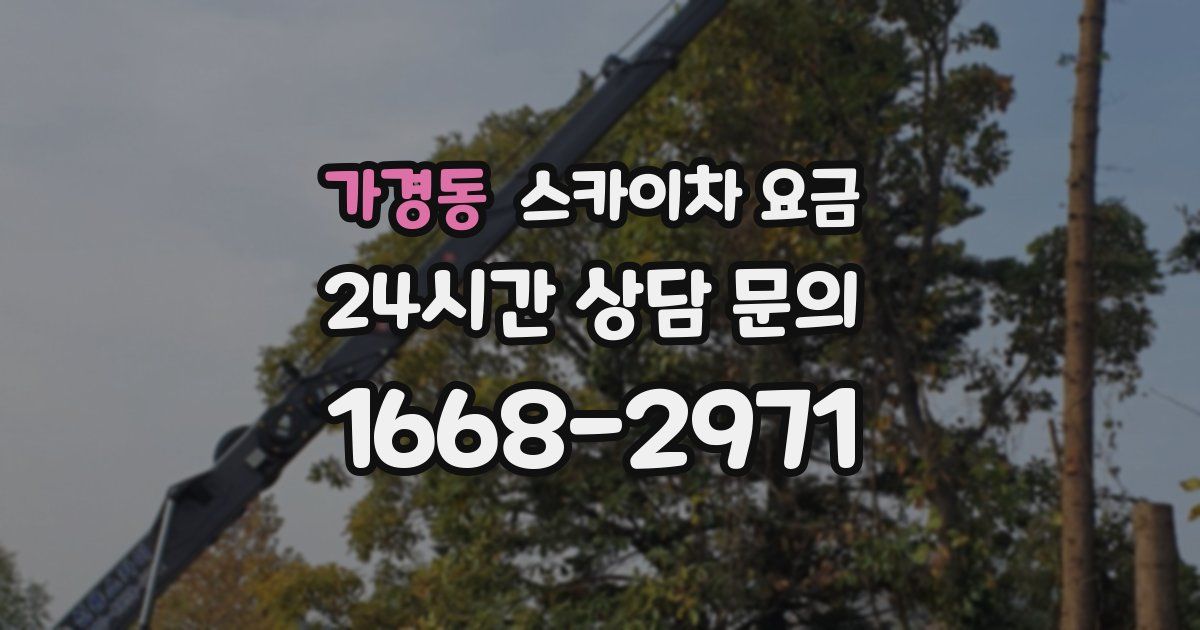 가경동 스카이차 요금