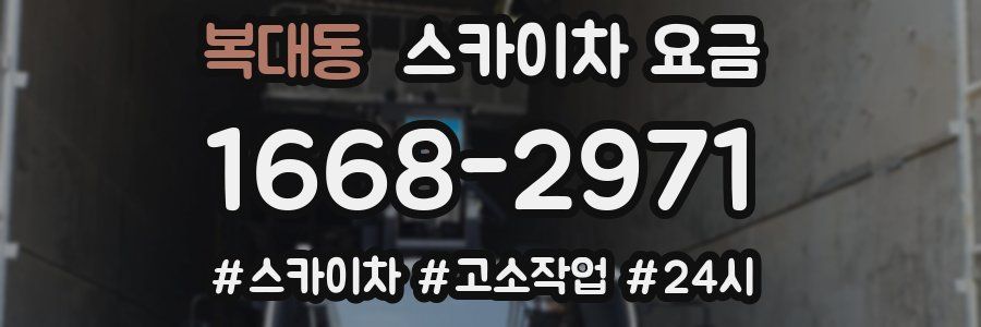 복대동 스카이차 요금