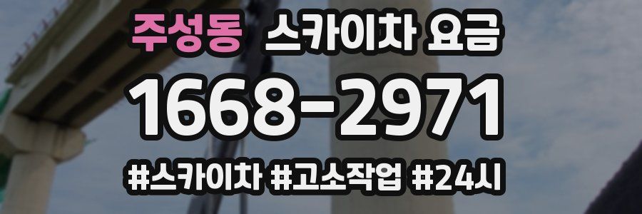 주성동 스카이차 요금