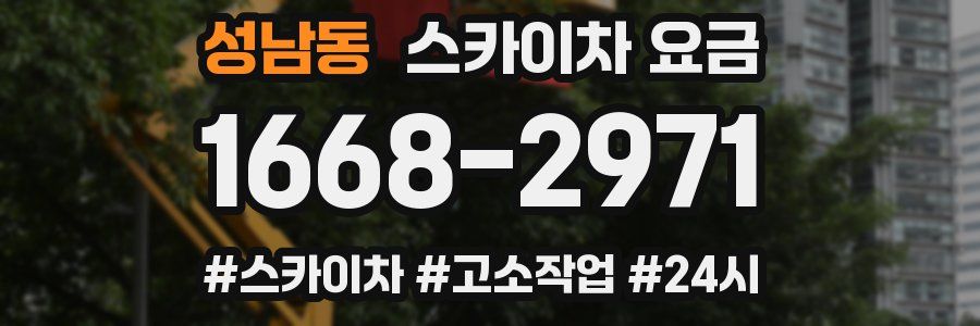 성남동 스카이차 요금