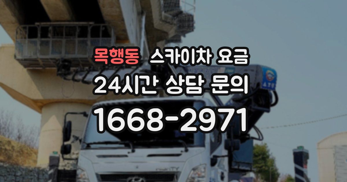 목행동 스카이차 요금