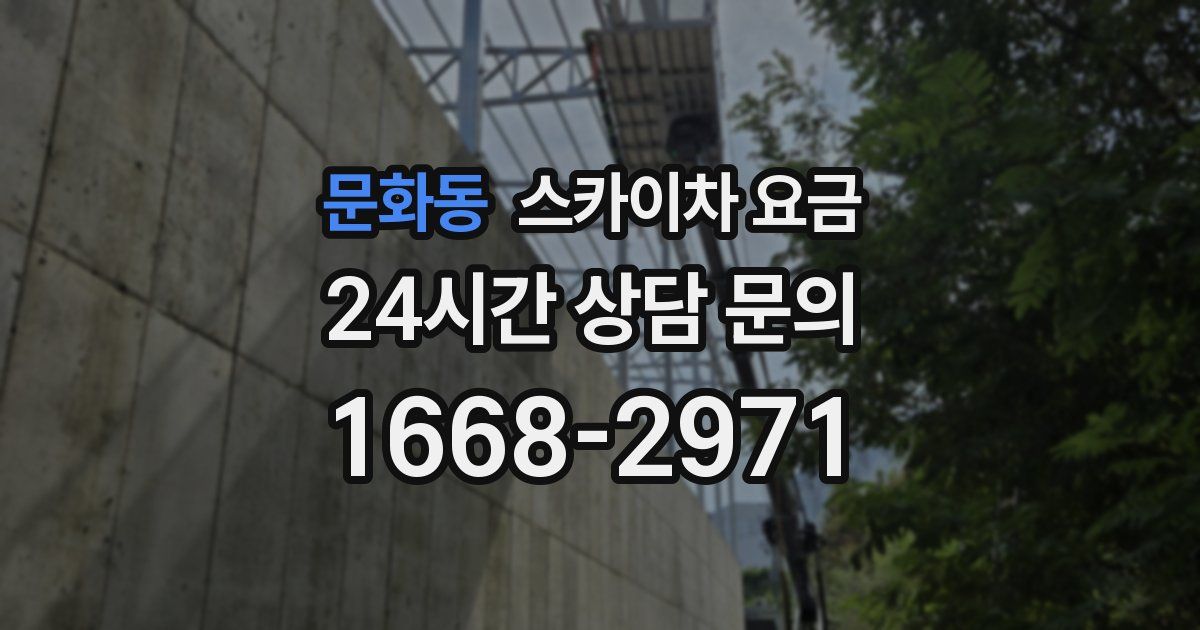 문화동 스카이차 요금