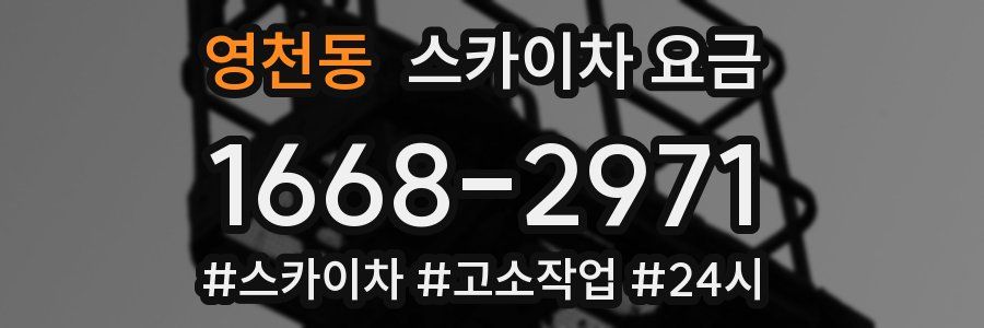 영천동 스카이차 요금