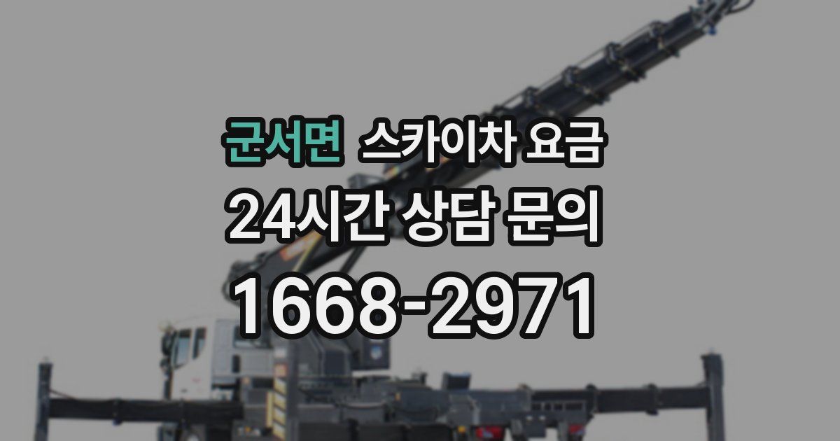 군서면 스카이차 요금