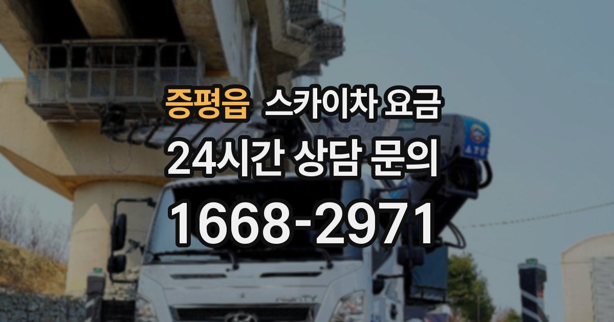 증평읍 스카이차 요금