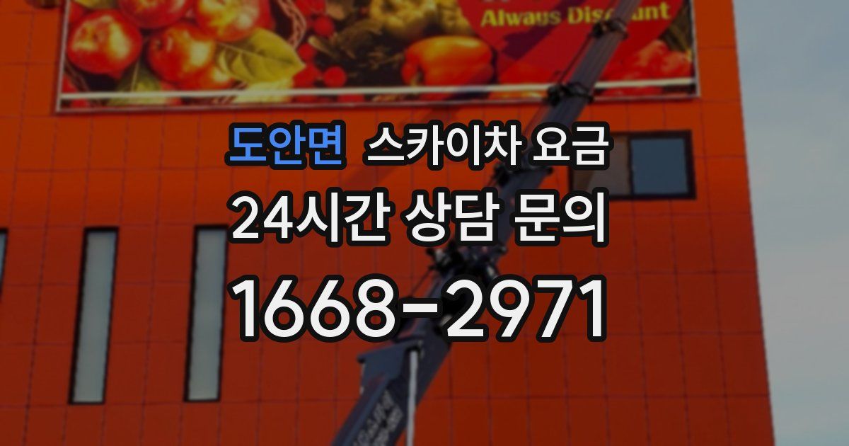 도안면 스카이차 요금