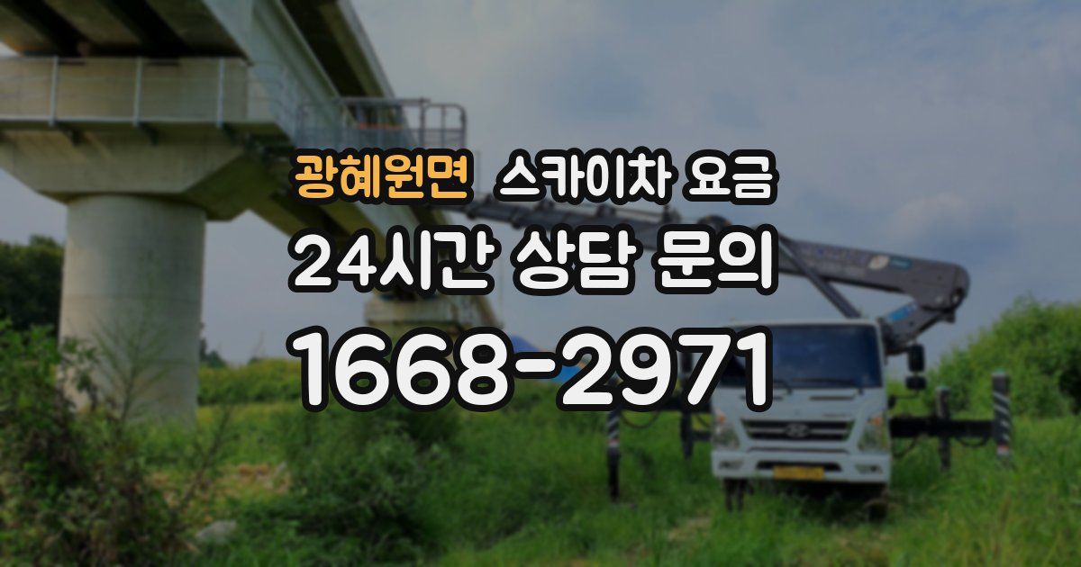 광혜원면 스카이차 요금