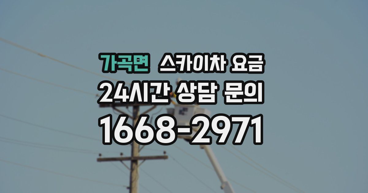 가곡면 스카이차 요금
