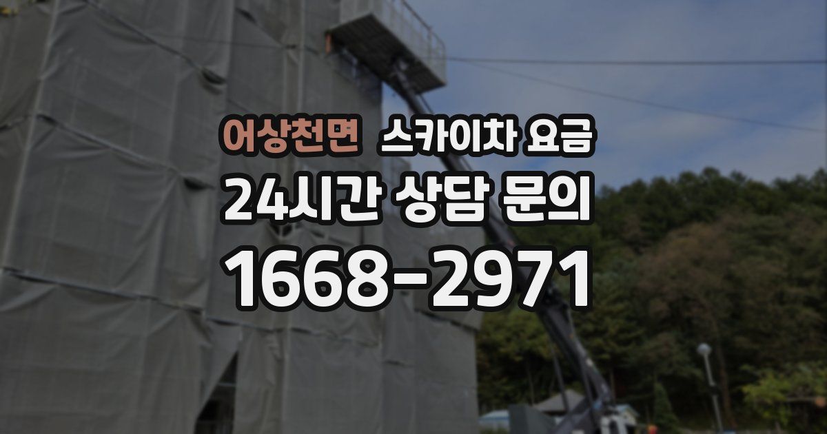 어상천면 스카이차 요금