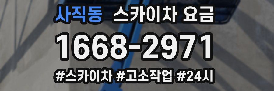 사직동 스카이차 요금