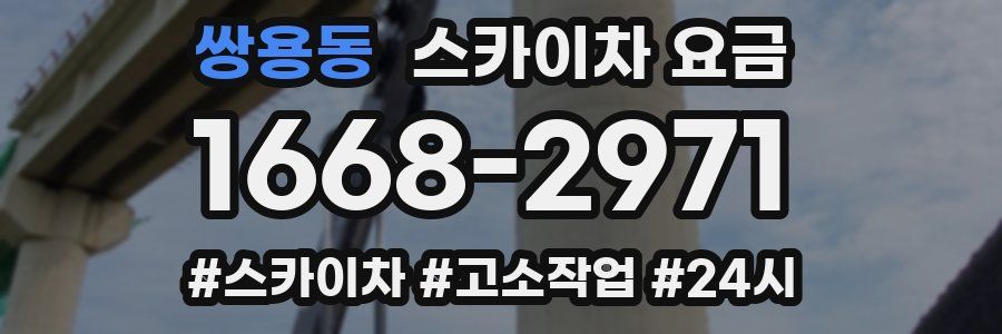 쌍용동 스카이차 요금